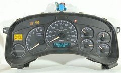 00 - 02 Silverado Tahoe Sierra Yukon Instrument Cluster Speedometer Blue LEDs