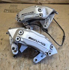 02-06 Mercedes W203 C32 C55 AMG Left Right Front Brembo Brake Calipers & Pad OEM