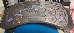 ✅ 03-04 Silverado Sierra Speedometer Instrument Cluster Blue Trans Temp No TPMS