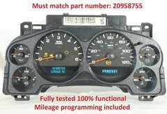 07 - 13 Silverado Sierra Instrument Cluster Speedometer 20958755 Any Miles