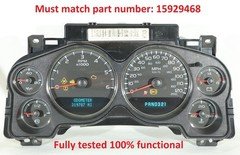 07-13 Silverado Sierra Tahoe Yukon Instrument Cluster Speedometer 15929468 319K