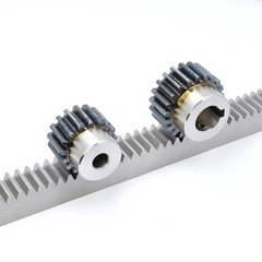 1 1.5 2-5 Modulus 45# Steel Spur Gear Racks For CNC Linear Motion Length 1000mm