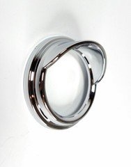(1) Chrome Gauge Cover w/ Visor/Hood, Small Classic for Peterbilt 1987-2005 