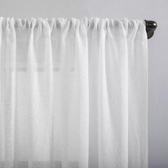 1 Panel Clean Window Lichtenberg Crushed Texture White 52" X 63" Curtain Sheer