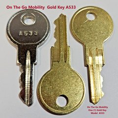 1 Universal Harmar Scooter/Wheelchair Lift Key -AL500 AL560 AL100 AL301 See List