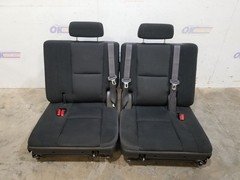 10 2010 CHEVY TAHOE LS REAR THIRD ROW SEAT SET BLACK CLOTH