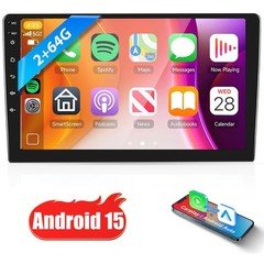 10" Android 15 Double 2Din Car Stereo CarPlay Auto Radio GPS Navi WiFi BT 2+64GB