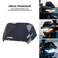 10" Black Windscreen Windshield For Harley Touring CVO Road Glide FLTRXSE 23-25
