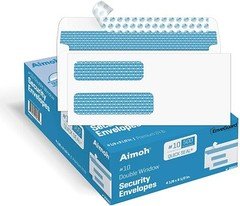 #10 Double Window Security Envelopes - Self Seal - Security Tinted (30001)