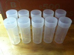 10 Each New Coin Tubes-  You Choose Mix, 40 Coin Tubes