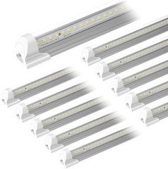 10 Pack LED Shop Light 4FT 42W 5000K Daylight White Linkable Integrated Fixture