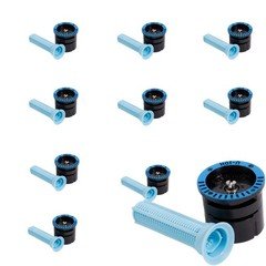 10 Rain Bird U10H 180° Half-Circle Dual Spray Pattern Nozzles, 10' Radius