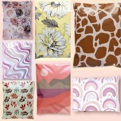 100 Designer Poly Mailers Plastic Envelopes Shipping Bags Custom #SmileMail®