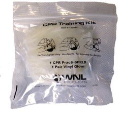 100 Mini CPR Training Kits - Facial Shield and Gloves for training
