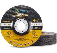 100 PACK Grinding Wheels 4-1/2" x 1/4" x 7/8" Metal Steel 4.5in Disc For Grinder