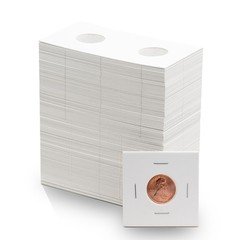 1000 Coin Shield Penny 2x2 Coin Flips Mylar Cardboard Holders Storage Cent