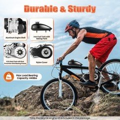 100cc Bicycle Motor Kit 4-Stroke Bicycle Gasoline Engine Motor Motorized Bicycle