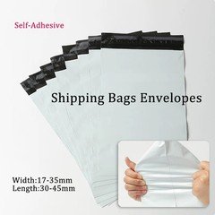 100PCS Self-Adhesive Shipping Bags Envelopes Packaging Premium Bag Width 17-35mm
