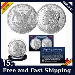 100th Anniversary of the Final Morgan Silver Dollar Coin with Certificate, NEW!!