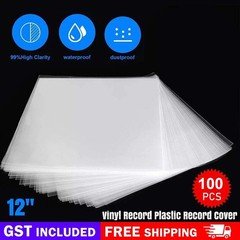 100x Vinyl Record Outer Sleeves 12" LP Clear Plastic 2 Mil Protective Covers