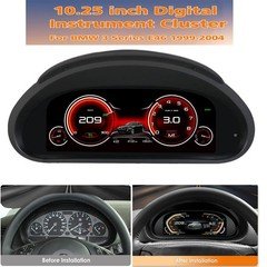 10.25" Dashboard Instrument Linux Digital Cluster LCD Speedometer For BMW E46