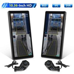 10.36" Monitor R L Side Electronic Rear View Mirror Camera For Side Blind Areas
