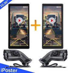 10.36" MONITOR R L SIDE ELECTRONIC REAR VIEW MIRROR CAMERA FOR SIDE BLIND AREAS