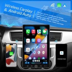 10.4" Single 1 Din Touch Screen Stereo Radio Car Apple/Android Carplay BT+C US