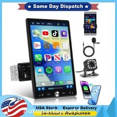 10.4" Single Din Touch Screen Stereo Bluetooth Radio Apple/Android Carplay+CAM