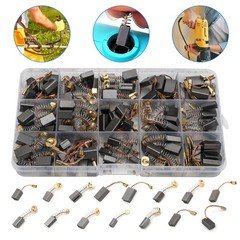 105x 15 Sizes Electric Motor Carbon Brushes Replacement w/ Copper Wire for Drill