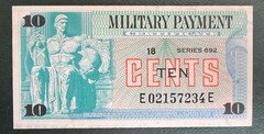 10¢ cents Series 692 (*CHOICE AU*) Military Payment Certificate