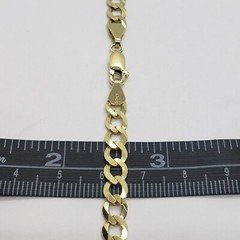 10K Yellow Gold Solid Cuban Link Chain Curb Necklace Bracelet 6mm Width 7"~30"