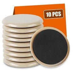 10PCS Furniture Sliders, 3 1/2" Sliders for 10PCS|3 1/2", Beige