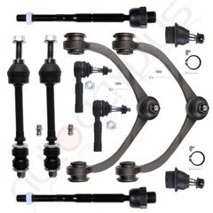 10pcs Suspension Kit Front Upper Control Arms Tie Rod End For 05-10 Dodge Dakota