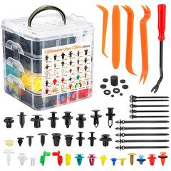 1105PCS 32 Sizes Car Retainer Clips Kit with Trim Removal Tools