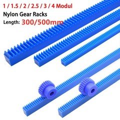 1/1.5/2/2.5/3/4 Modul Nylon Spur Gear Racks For CNC Linear Motion Long 300/500mm