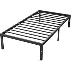 12-18in Metal Platform Bed Frame Full King Queen Size Sturdy Steel Slat Support