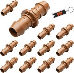 12 Pack RainBird Drip Line Irrigation Fittings for 1/2” Hose... 