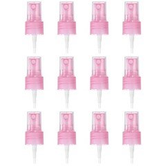 12 Pcs Pink Spray Bottle Top, 20/410 Fine Mist Sprayer Stripe Plastic Top