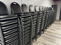 120 HERCULES Commercial Grade Dome Back 500 lb Metal Vinyl Chair Silver Frame