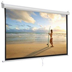 120'' Projector Screen Projection Screen Manual Pull Down HD Screen 1:1 Format