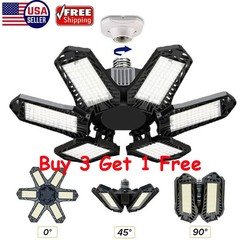 1200000LM LED Garage Light Super Bright Work Shop Ceiling Light Deformable Bulb