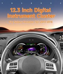 12.3" Linux LCD Digital Speedometer Cluster For Subaru Forester 13-18 CarPlay