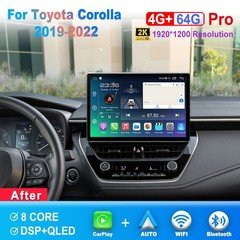 12.5'' 2K Screen 4+64G Carplay For Toyota Corolla 2019-2022 Android Car Radio