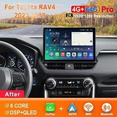 12.5'' 2K Screen For Toyota RAV4 2023-2025 Android Radio Carplay Android Auto BT