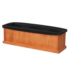 13 In. Width X 40 In. Length Rectangular Wooden Flower Planter Box Garden Yard D