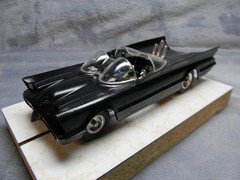 1/32 SCALE 1966 TV VERSION BATMOBILE CUSTOM BLACK SLOTCAR W/REVELL CHASSIS