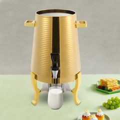13L Stainless Steel Beverage Dispenser, Freestanding Hot Drink Dispenser w/Stand