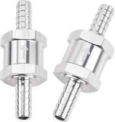 1/4" Fuel Check Valve One Way Inline Non Return Diesel Gasoline Black 6mm 2PCS