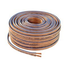 14 Gauge 2 Conductor 14/2 Clear 25ft Speaker Wire for Car & Home Audio